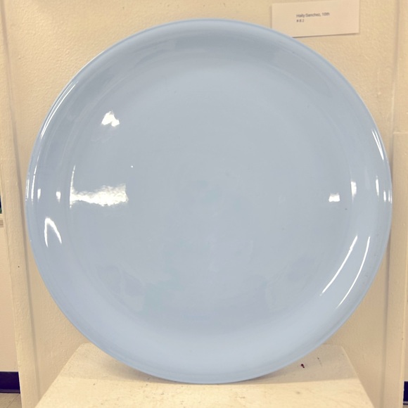 Vintage Skytone light blue round platter by Homer Laughlin Made in USA. - Picture 3 of 5